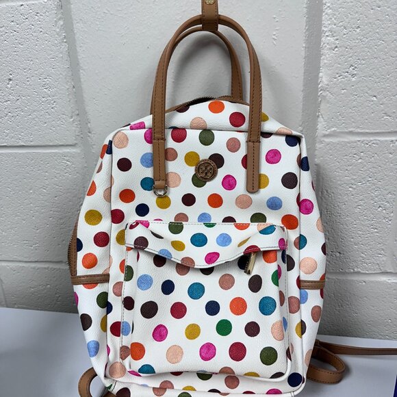 Colorful Polka Dot Backpack Tory Burch